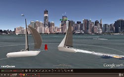 Raceqs.com 3D replay of sailboats