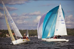 J/80s sailing off Stockholm, Sweden