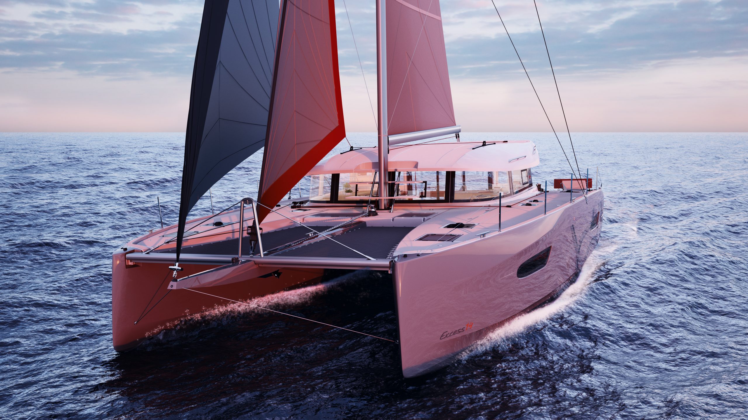 Excess 14 Model, Asymmetrical Catamaran Hulls, Sailing Catamaran, New Catamaran
