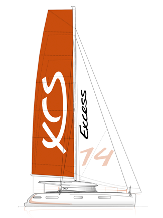 Excess 14 Catamaran Model Drawing