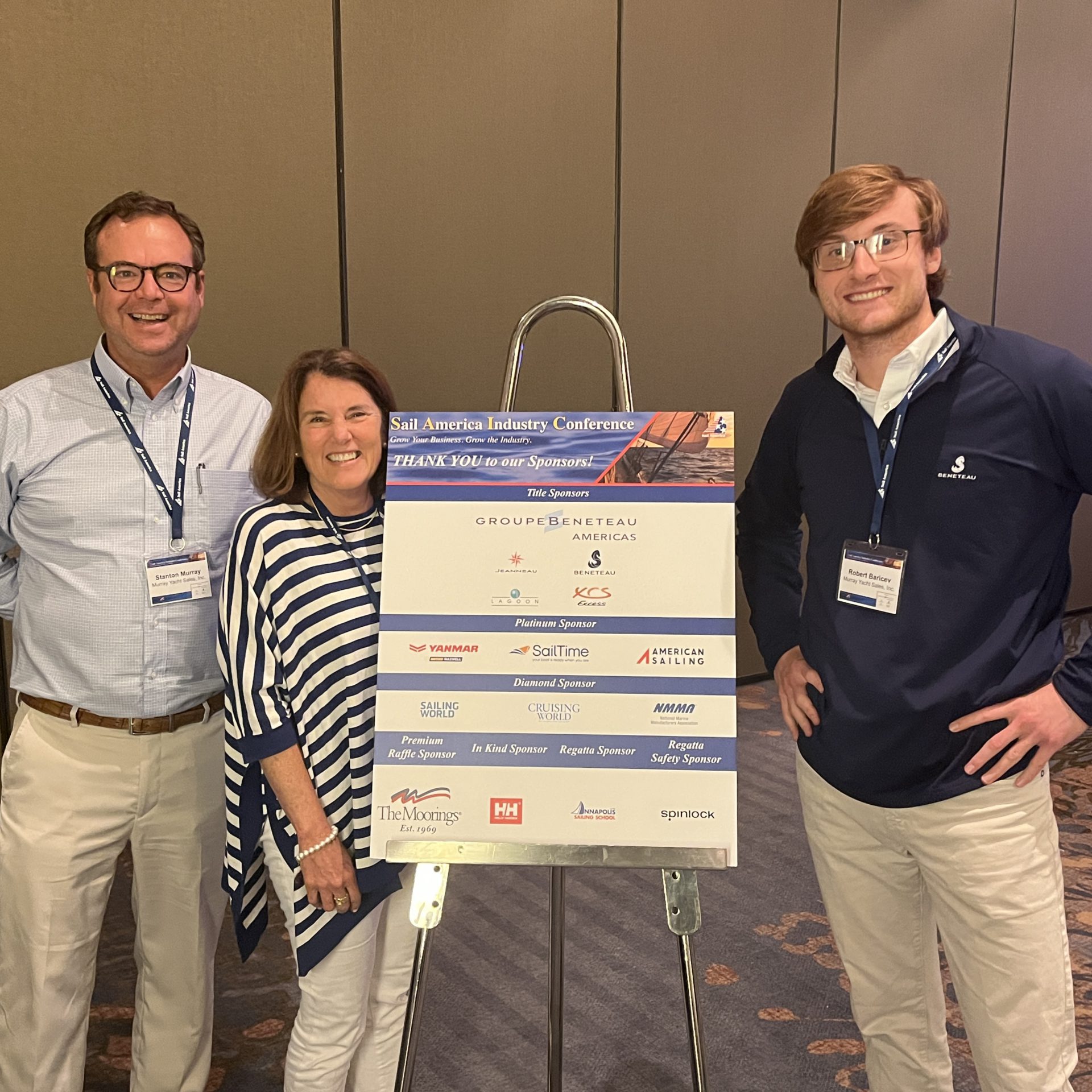 Robert Baricev, Lorri Murray, Stanton Murray, Yacht Broker, Professional Sailboat Dealers, Sail America Conference