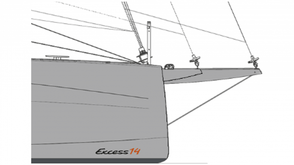 Excess 14, Bowsprit, Options, New Catamaran Models, Excess 14 length, how long, LOA, Excess