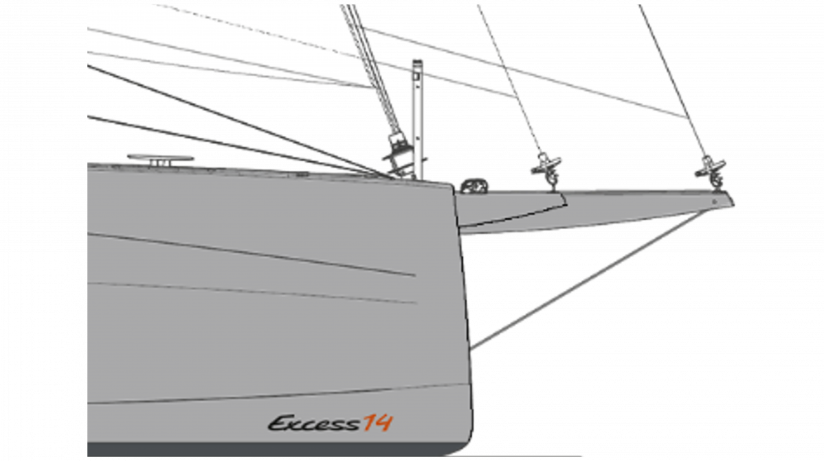 Excess 14 Length: Fixed, Composite Bowsprit Comes in Two Options of Length