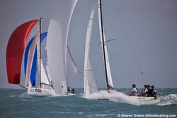 J/70s sailing off Key West, FL at Race Week