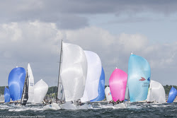 J/80s sailing World Championships off Kiel, Germany