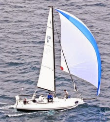 J/88 sailing Chicago-Mackinac race