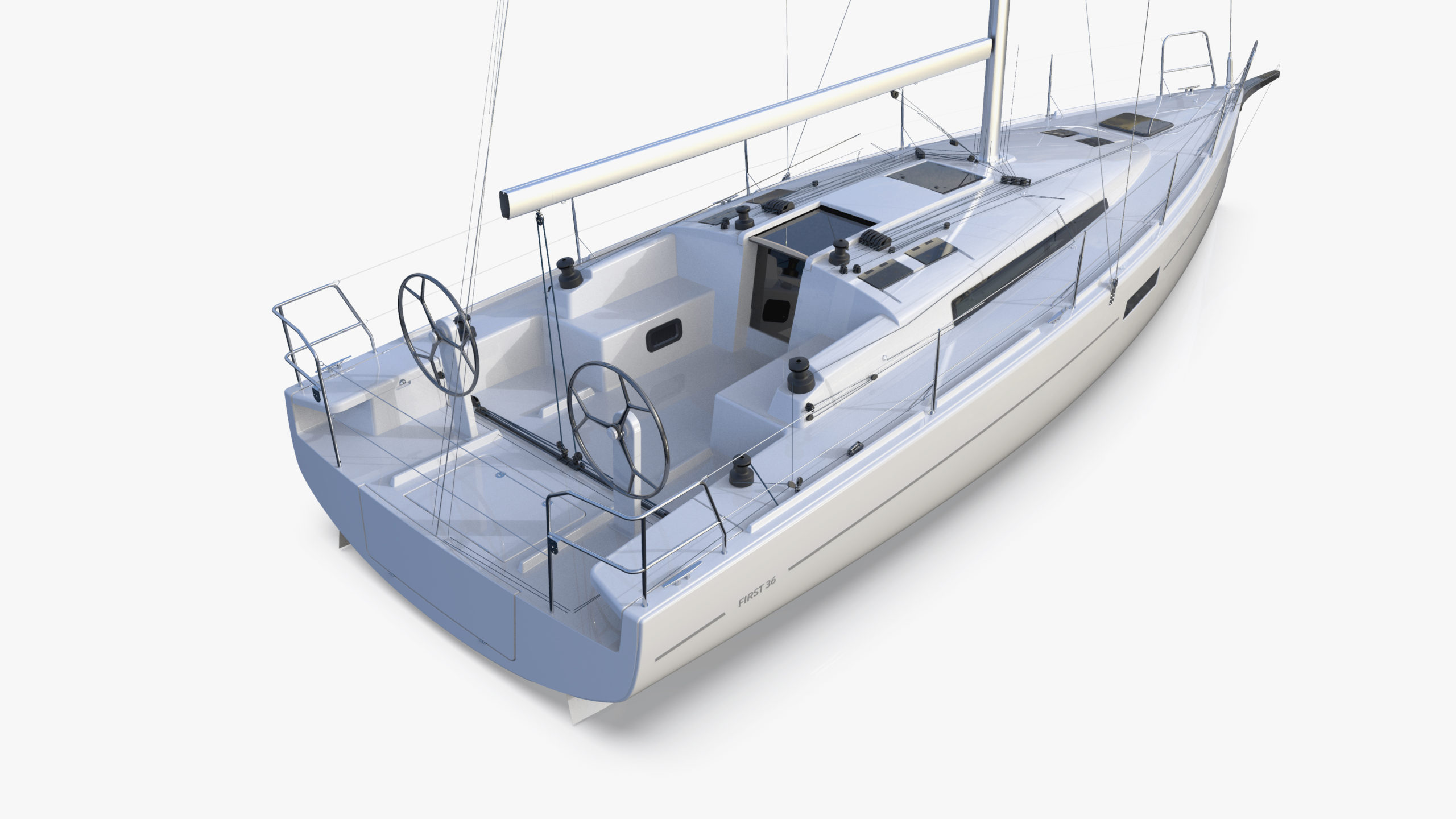 Beneteau FIRST 36 stb cockpit drawing