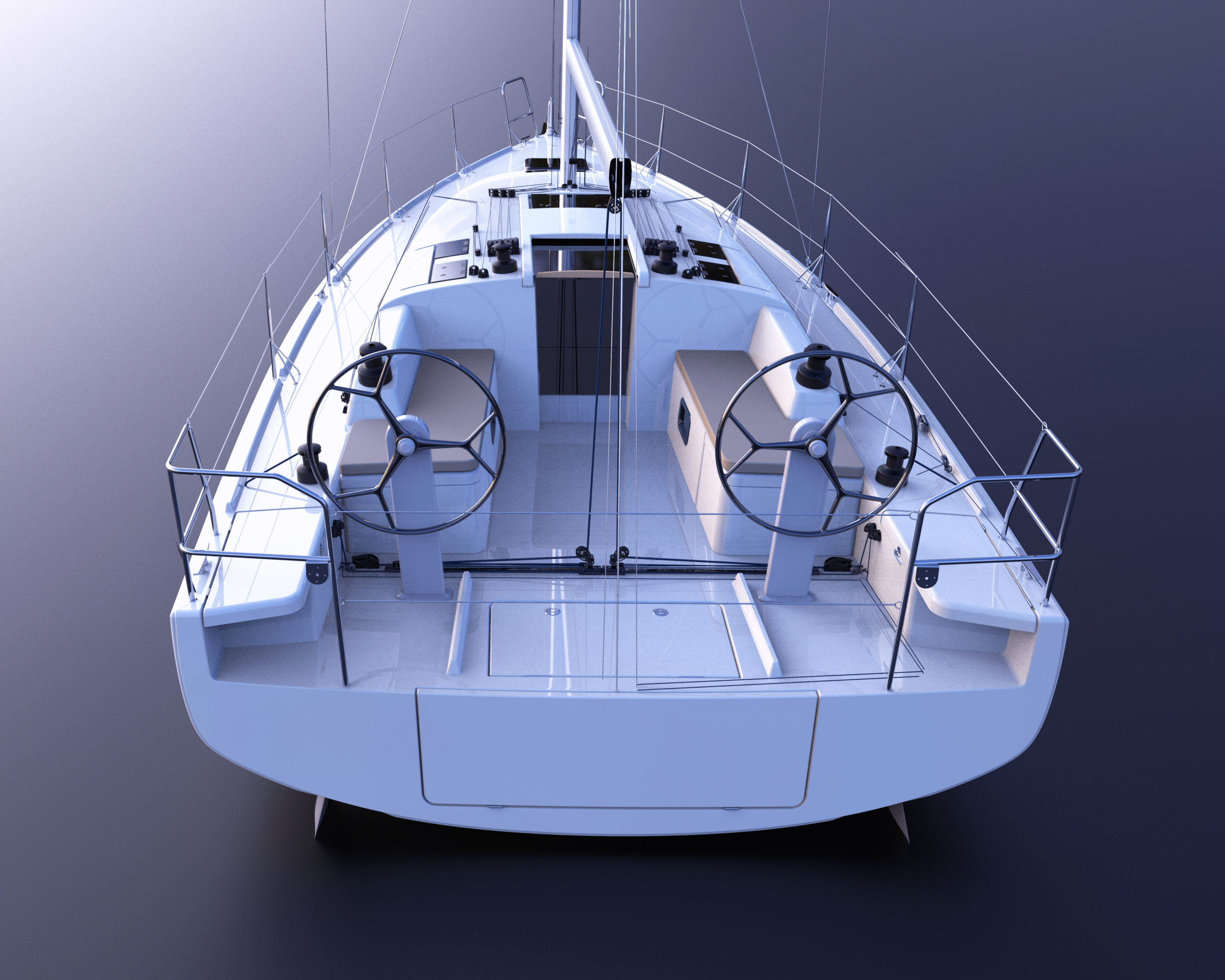 Beneteau FIRST 36 cockpit drawing