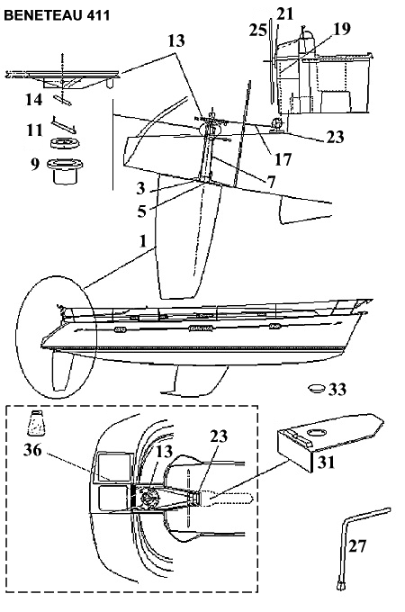 Beneteau First 38 (Moorings 38) Parts